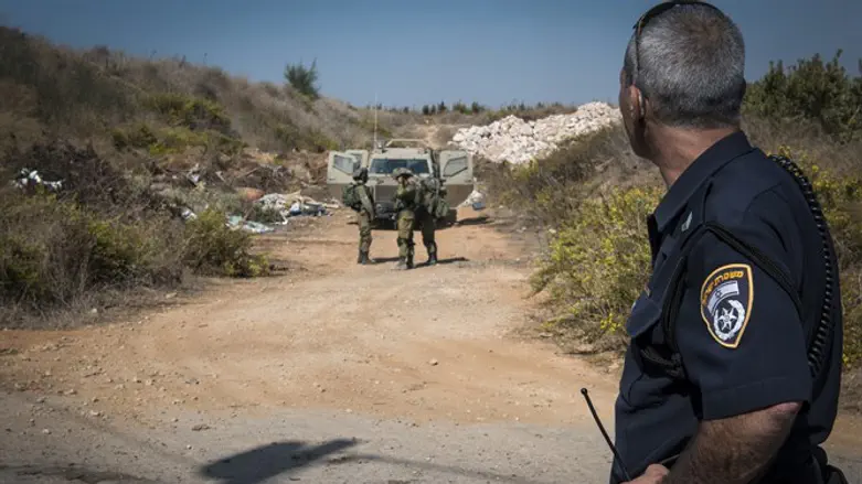 IDF and police near Lebanese border