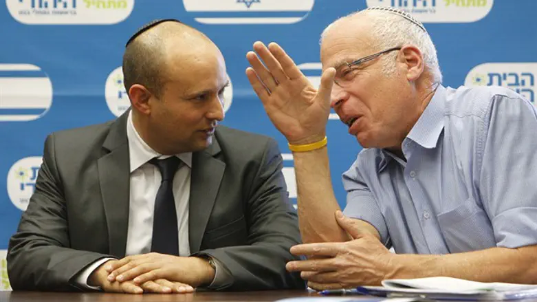 Jewish Home Party Chairman Bennett, National Union Chairman Uri Ariel 