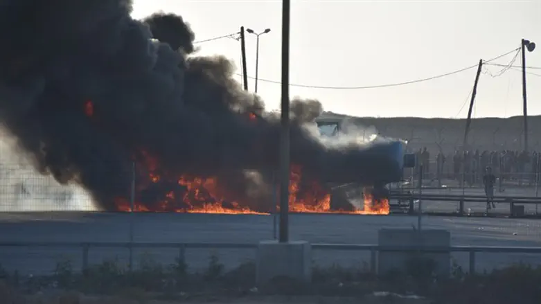 Arson at Kerem Shalom Crossing
