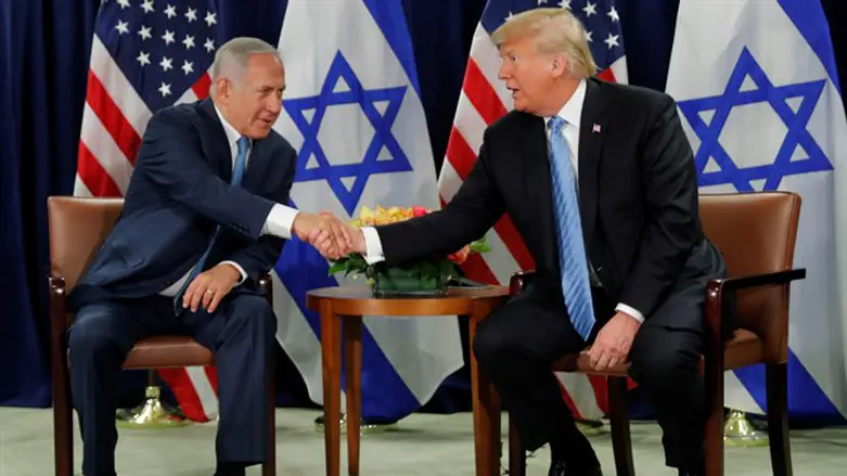 US Pres. Donald Trump with Israeli PM Binyamin Netanyahu