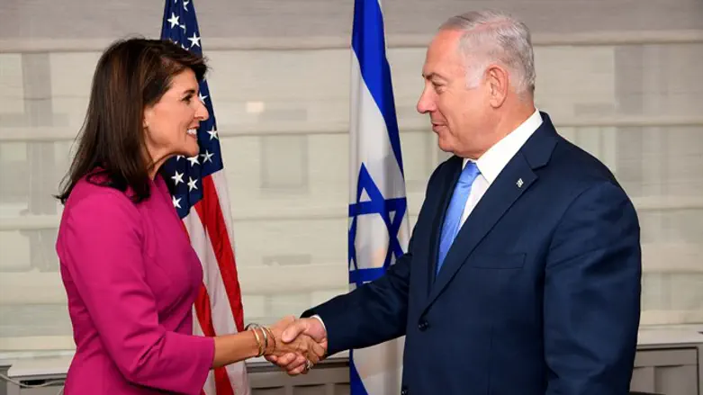 Binyamin Netanyahu and Nikki Haley