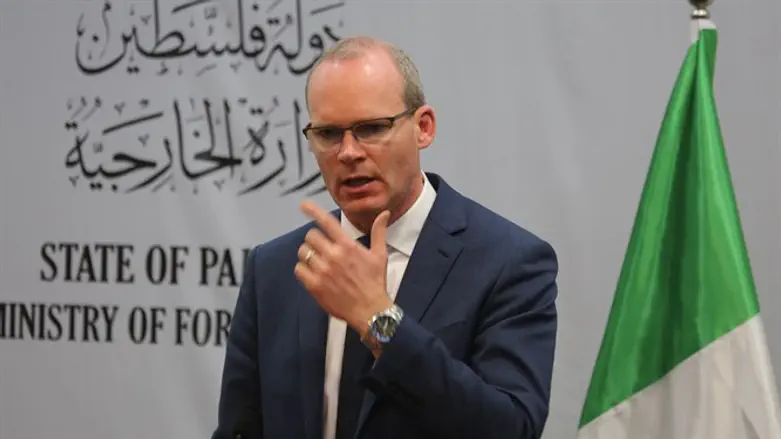 Irish Foreign Minister Simon Coveney in Ramallah