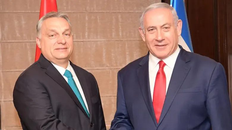 PM Netanyahu with Hungarian PM Orban