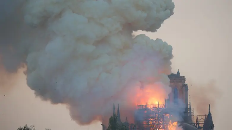 Notre-Dame burning