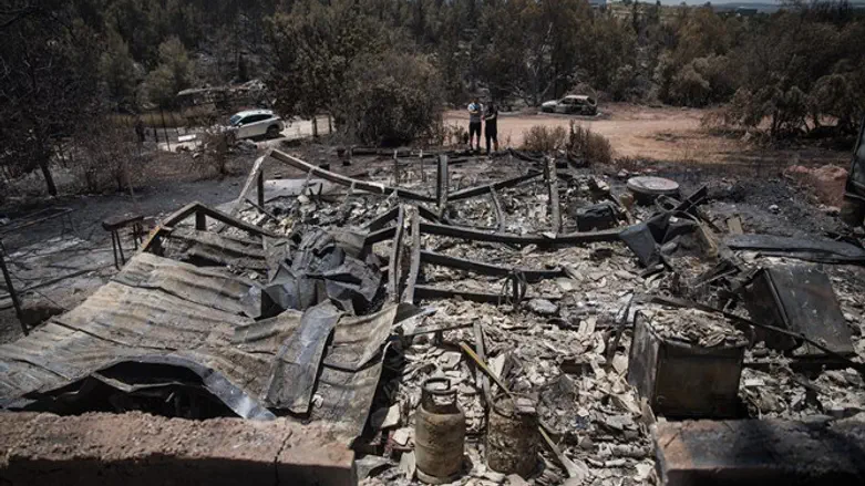 the destruction in Mevo Modiim