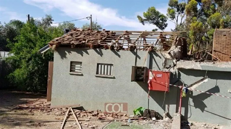 Destroyed by a rocket: Kiryat Gat Mikva