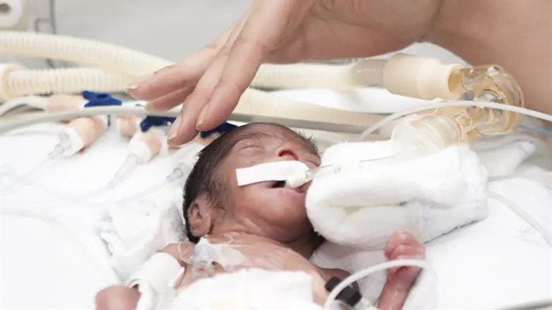 Baby in hospital