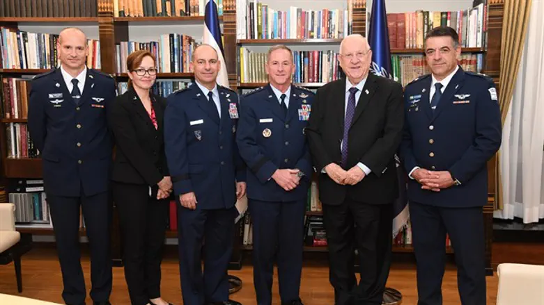 Rivlin meets US Air Force General David L Goldfein