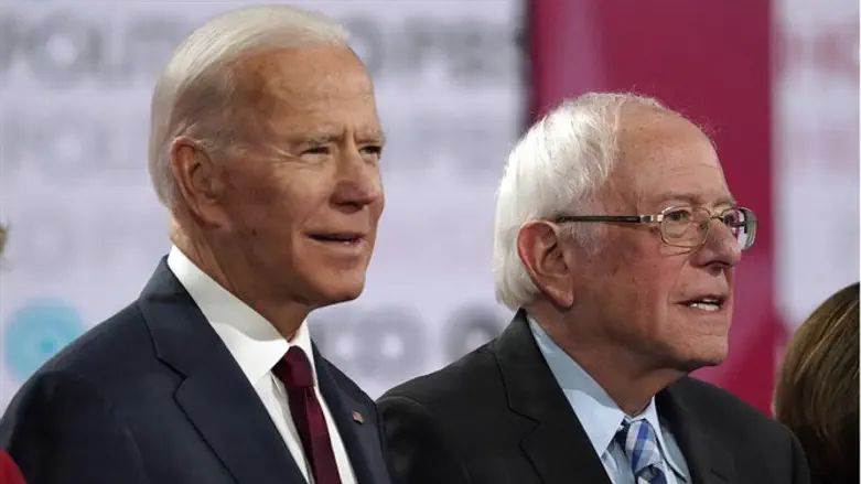 Biden and Sanders at Democratic presidential debate