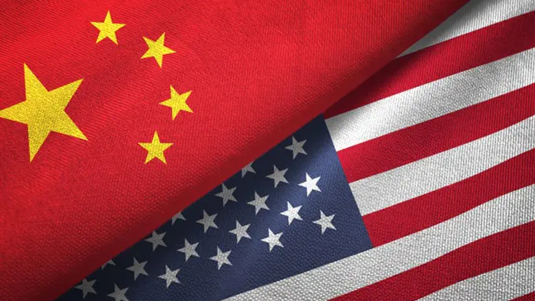 United States and China flags