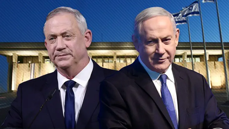 Binyamin Netanyahu and Benny Gantz