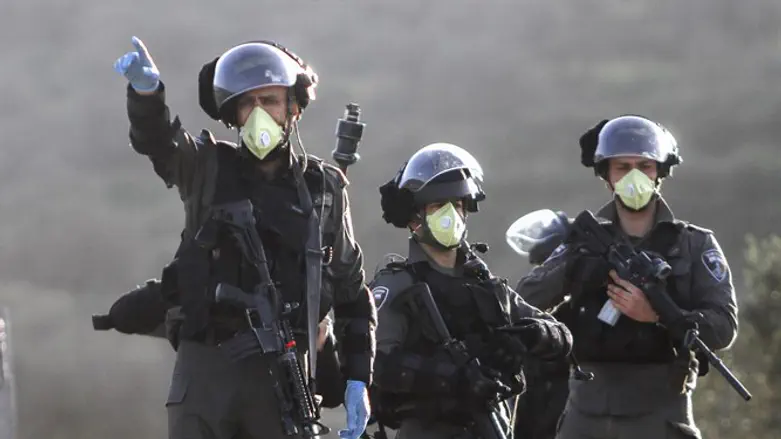 Border Police in masks