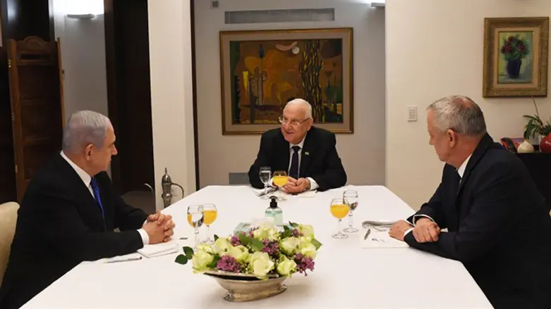 Netanyahu, Gantz and Rivlin