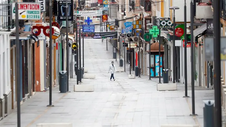 Empty streets in Spain