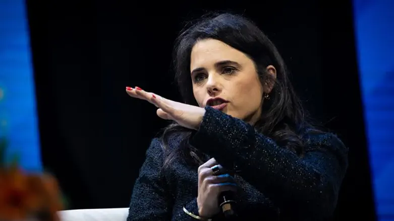 Shaked: 'Sovereignty without Palestinian state'
