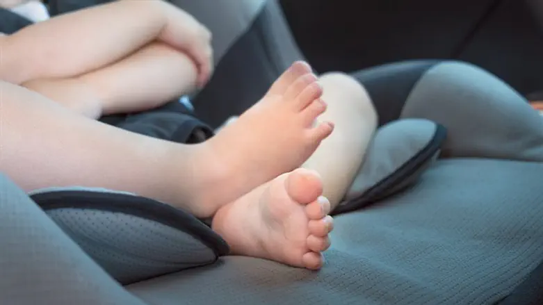 child in car