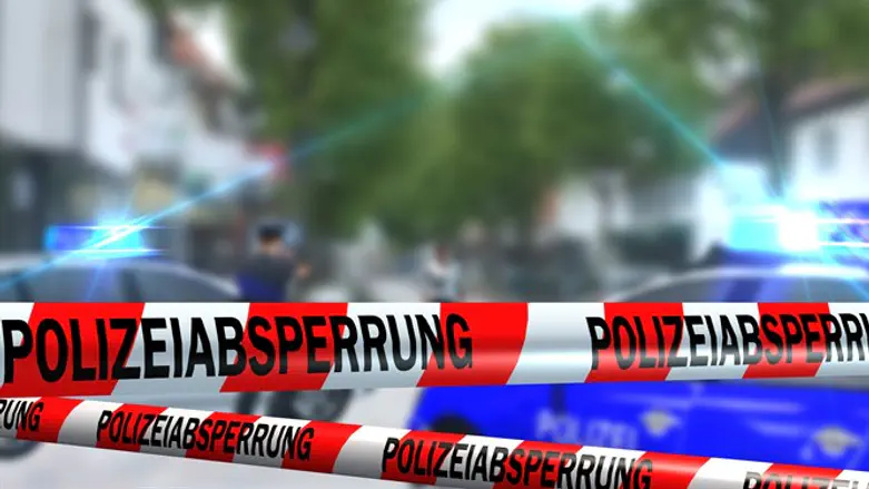 Police line in Germany